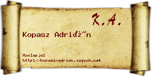 Kopasz Adrián névjegykártya