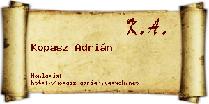 Kopasz Adrián névjegykártya