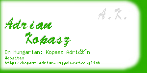 adrian kopasz business card